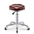 Modern Simplicity Leather Sponge Plastic Steel Round Checked Pattern Bar Stool Adjustable For Kitchen