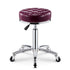 Modern Simplicity Leather Sponge Plastic Steel Round Checked Pattern Bar Stool Adjustable For Kitchen