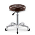 Modern Simplicity Leather Sponge Plastic Steel Round Checked Pattern Bar Stool Adjustable For Kitchen