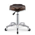 Modern Simplicity Leather Sponge Plastic Steel Round Checked Pattern Bar Stool Adjustable For Kitchen