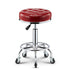 Modern Simplicity Leather Sponge Plastic Steel Round Checked Pattern Bar Stool Adjustable For Kitchen