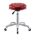 Modern Simplicity Leather Sponge Plastic Steel Round Checked Pattern Bar Stool Adjustable For Kitchen