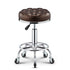 Modern Simplicity Leather Sponge Plastic Steel Round Checked Pattern Bar Stool Adjustable For Kitchen