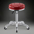 Modern Simplicity Leather Sponge Plastic Steel Round Checked Pattern Bar Stool Adjustable For Kitchen