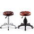 Modern Simplicity Leather Sponge Plastic Steel Round Checked Pattern Bar Stool Adjustable For Kitchen