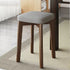 Modern Simplicity Fabric Leather Rubber Wood Square Bread Shape Dining Chair Stool Stackable For Dining Room