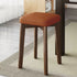 Modern Simplicity Fabric Leather Rubber Wood Square Bread Shape Dining Chair Stool Stackable For Dining Room