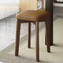 Modern Simplicity Fabric Leather Rubber Wood Square Bread Shape Dining Chair Stool Stackable For Dining Room