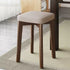 Modern Simplicity Fabric Leather Rubber Wood Square Bread Shape Dining Chair Stool Stackable For Dining Room