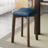 Modern Simplicity Fabric Leather Rubber Wood Square Bread Shape Dining Chair Stool Stackable For Dining Room