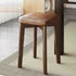 Modern Simplicity Fabric Leather Rubber Wood Square Bread Shape Dining Chair Stool Stackable For Dining Room