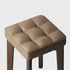 Modern Simplicity Fabric Leather Rubber Wood Square Bread Shape Dining Chair Stool Stackable For Dining Room