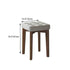 Modern Simplicity Fabric Leather Rubber Wood Square Bread Shape Dining Chair Stool Stackable For Dining Room