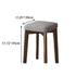 Modern Simplicity Fabric Leather Rubber Wood Square Bread Shape Dining Chair Stool Stackable For Dining Room