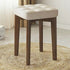 Modern Simplicity Fabric Leather Rubber Wood Square Bread Shape Dining Chair Stool Stackable For Dining Room