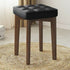 Modern Simplicity Fabric Leather Rubber Wood Square Bread Shape Dining Chair Stool Stackable For Dining Room