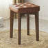 Modern Simplicity Fabric Leather Rubber Wood Square Bread Shape Dining Chair Stool Stackable For Dining Room