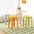 Modern Minimalist Fiberglass Round Pinwheel Stool Stackable For Dining Room
