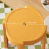 Modern Minimalist Fiberglass Round Pinwheel Stool Stackable For Dining Room