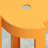 Modern Minimalist Fiberglass Round Pinwheel Stool Stackable For Dining Room