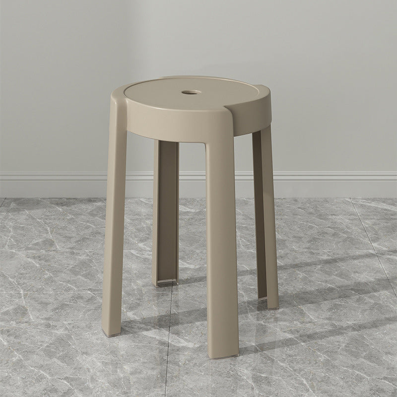 Modern Minimalist Fiberglass Round Pinwheel Stool Stackable For Dining Room