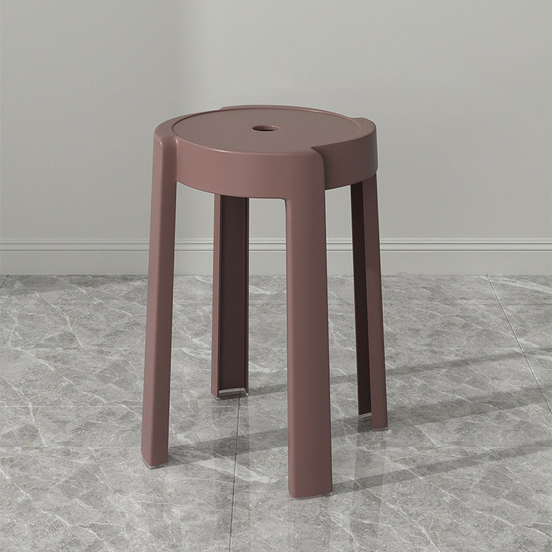 Modern Minimalist Fiberglass Round Pinwheel Stool Stackable For Dining Room