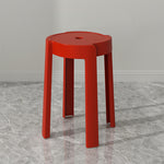 Modern Minimalist Fiberglass Round Pinwheel Stool Stackable For Dining Room