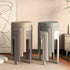 Modern Minimalist Fiberglass Round Pinwheel Stool Stackable For Dining Room