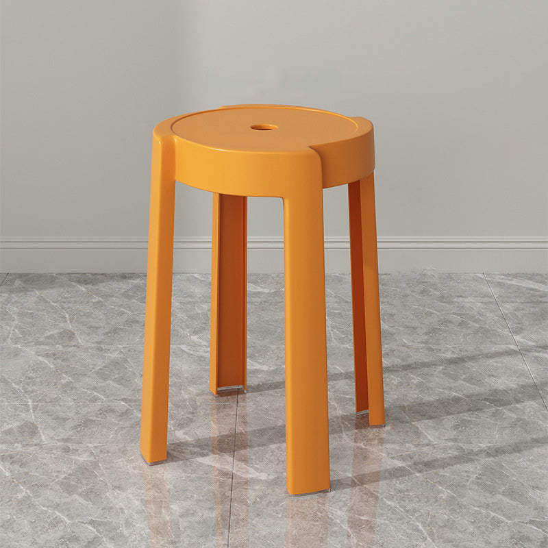 Modern Minimalist Fiberglass Round Pinwheel Stool Stackable For Dining Room