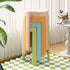 Modern Minimalist Fiberglass Round Pinwheel Stool Stackable For Dining Room