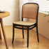 Contemporary Scandinavian Weaving Tritan Square Dining Chair Backrest Stackable For Dining Room