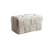 Contemporary Scandinavian Corduroy Wood Sponge Cube Rectangular Low Stool For Living Room