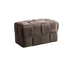 Contemporary Scandinavian Corduroy Wood Sponge Cube Rectangular Low Stool For Living Room