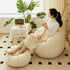 Contemporary Nordic Snowflake Fleece EPS Flower Round Sofa Footrest For Bedroom