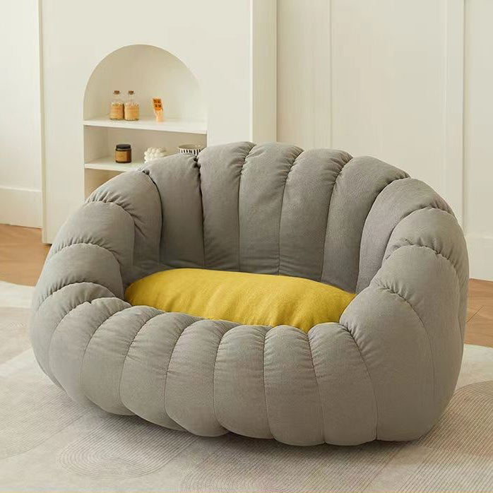 Contemporary Nordic Snowflake Fleece EPS Flower Round Sofa Footrest For Bedroom