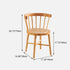 Contemporary Nordic Weaving Rattan Rubber Wood Round Stripe Hollowed Dining Chair Backrest For Dining Room