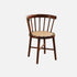 Contemporary Nordic Weaving Rattan Rubber Wood Round Stripe Hollowed Dining Chair Backrest For Dining Room