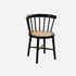 Contemporary Nordic Weaving Rattan Rubber Wood Round Stripe Hollowed Dining Chair Backrest For Dining Room