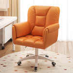 Modern Simplicity Leather Velvet Cotton Sponge Steel Nylon Square Desk Chair Backrest Armrest Swivel For Home Office