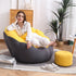 Contemporary Scandinavian Fine Cotton Particle Petal Lazy Round Sofa Footrest For Living Room