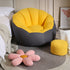 Contemporary Scandinavian Fine Cotton Particle Petal Lazy Round Sofa Footrest For Living Room