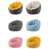 Contemporary Scandinavian Fine Cotton Particle Petal Lazy Round Sofa Footrest For Living Room