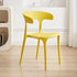 Contemporary Scandinavian Plastic Square Hollowed Dining Chair Backrest Stackable For Dining Room