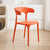 Contemporary Scandinavian Plastic Square Hollowed Dining Chair Backrest Stackable For Dining Room