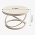 Modern Luxury Round Long Curved Rock Slab Metal Side Table 1-Tier For Living Room