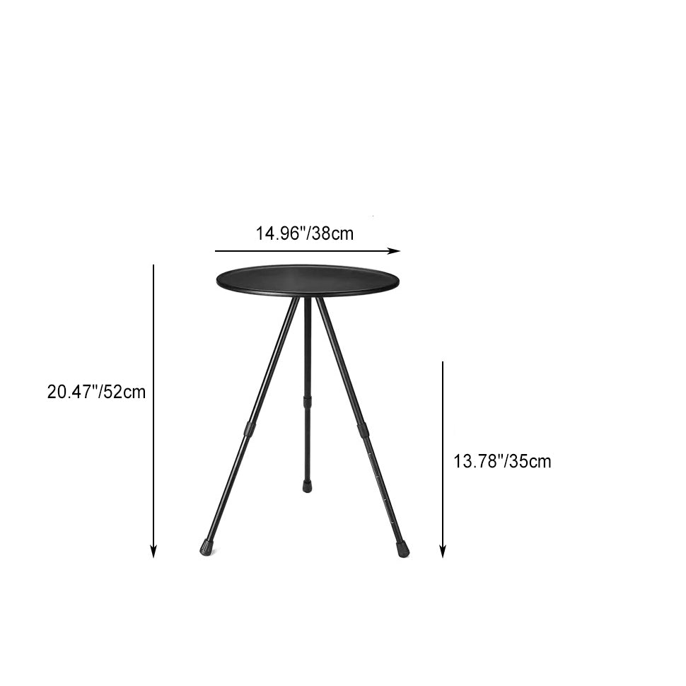 Modern Simplicity Round Tripod Aluminum Outdoor Coffee Table For Outdoor