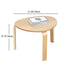 Modern Minimalist Triangle Round Corner Wood Coffee Table For Living Room