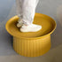 Modern Minimalist Round Tray Cylinder Plastic Coffee Table For Living Room