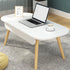 Modern Simplicity Rectangular Plank Solid Wood Coffee Table 2-Drawer For Living Room