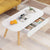 Modern Simplicity Rectangular Plank Solid Wood Coffee Table 2-Drawer For Living Room